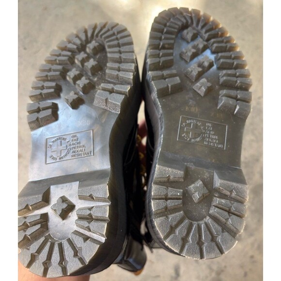 Dr. Martens JADON MAX Platform Combat Boots Vegan Black Oxford Women's US 6 - Picture 7 of 10